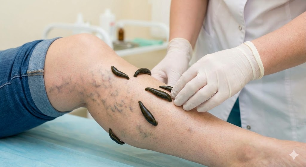 Лечение варикоза пиявками